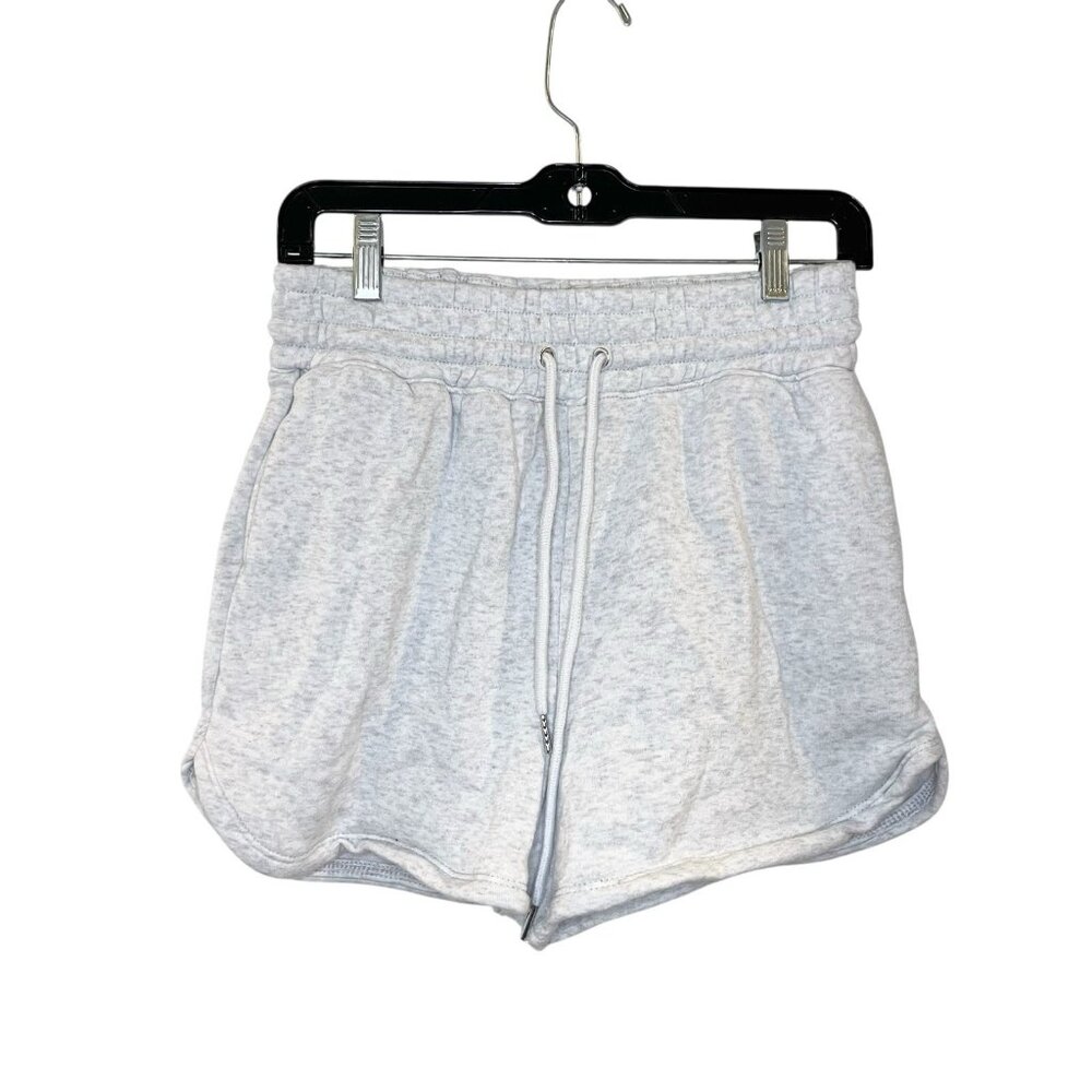 Better Together Heather Gray Fleece Sweat Shorts Dolphin Pockets Super Soft L